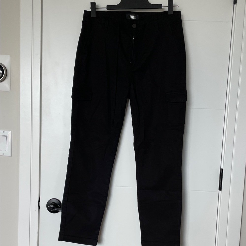 PAIGE Women's Black Straight Leg Pants